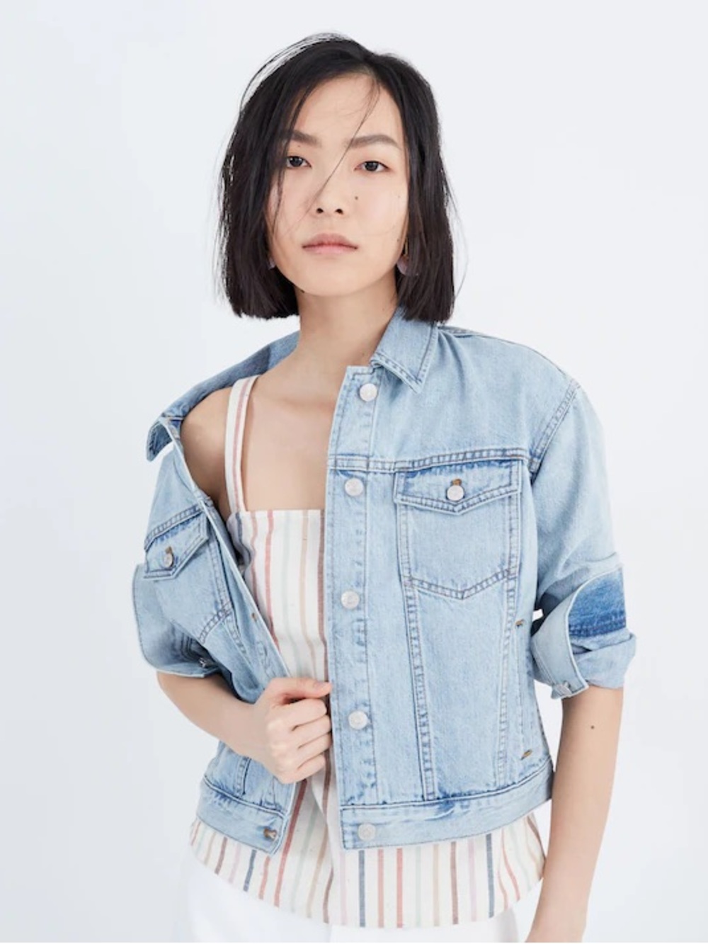 Madewell Boxy Crop Denim Jacket - Women's